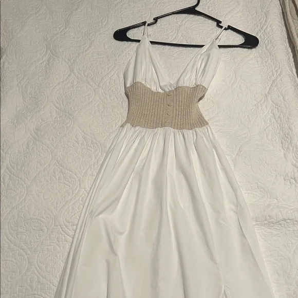 NAADAM White and Tan Maxi Dress - Picture 7 of 13